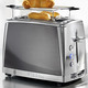 Küchengeräte-Serien - Russel Hobbs Frühstücksserie Luna – Farbe GRAU – Ansicht 4 Küchengeräte-Serien - Russel Hobbs Frühstücksserie Luna, in Farbe ROT, in Ausführung Langschlitz-Toaster – Farbe GRAU – Ansicht 4