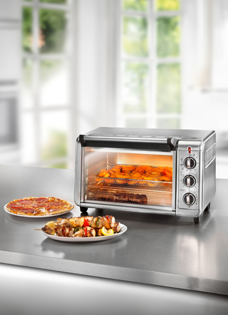 Kochen & Grillen - Heißluft-Ofen mit 5 Funktionen, in Farbe EDELSTAHL – Farbe EDELSTAHL – Ansicht 