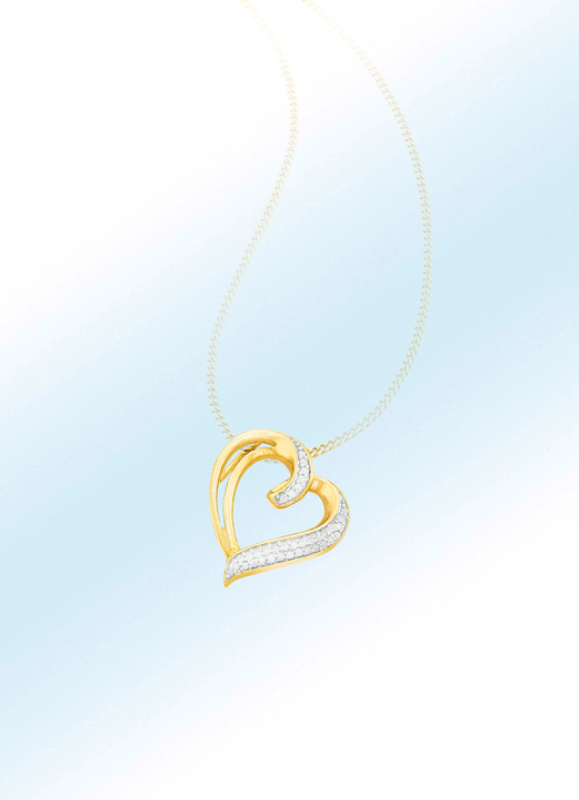 Bezaubernder Herz Anhanger Mit Diamanten Damenschmuck Echt Gold Brigitte Hachenburg