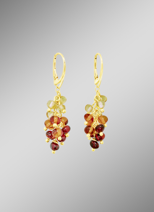 Damen-Modeschmuck - Wunderschöne Ohrringe mit echt Bernstein, in Farbe  Ansicht 1