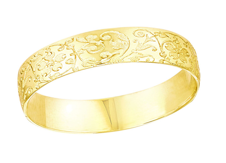 ohne Diamant - Trauring mit Wiener Gravur im Blütendesign Ansicht 2 ohne Diamant - Trauring mit Wiener Gravur im Blütendesign, in Größe 160 bis 240, in Farbe  Ansicht 2