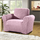 Sessel- & Sofaüberwürfe - Stretchbezüge mit optimaler Passform, in Größe 101 (Sesselbezug) bis 112 (Clubsessel-Bezug), in Farbe CREME – Farbe ROSÉ – Ansicht 1