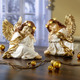 Weihnachten - Beleuchteter Engel, 2er-Set, in Farbe WEISS-GOLD