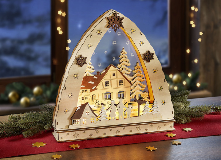 Weihnachten - Lichterbogen, in Farbe NATUR-BRAUN