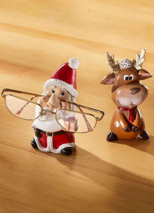 Weihnachten - Brillenhalter, 2er-Set, in Farbe ROT-WEISS-BRAUN Ansicht 1