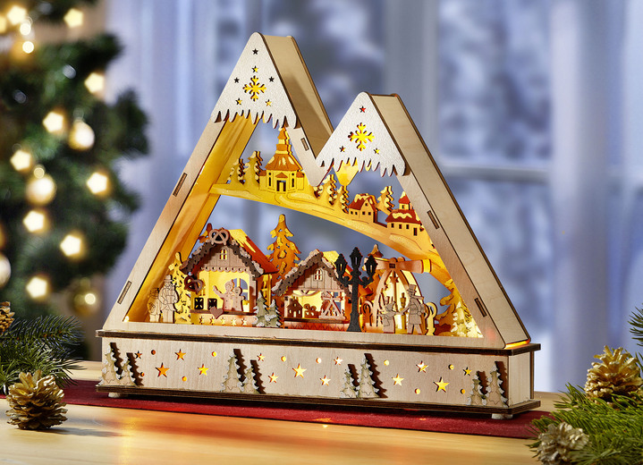 Lichterbogen aus Holz Weihnachten Brigitte Hachenburg