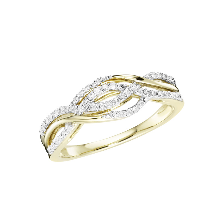 mit Diamanten - Damenring mit 56 Brillanten, in Größe 160 bis 220, in Farbe  Ansicht 2