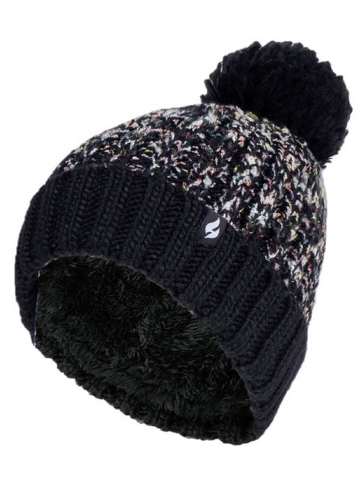 Sonstiges - Thermo-Mütze mit Bommel von Heat Holders® für mehr Komfort im Winter, in Farbe SCHWARZ Ansicht 1