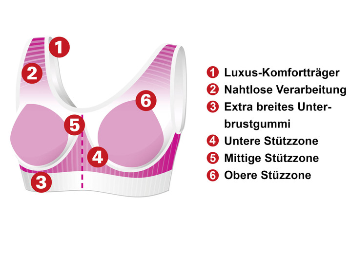 Aktiv- und Sportmode - Wohlfühl-BH, 7er-Pack Ansicht 5 Aktiv- und Sportmode - Wohlfühl-BH, 7er-Pack, in Größe 3XL (52/54) bis XXL (48/50), in Farbe MULTICOLOR Ansicht 5
