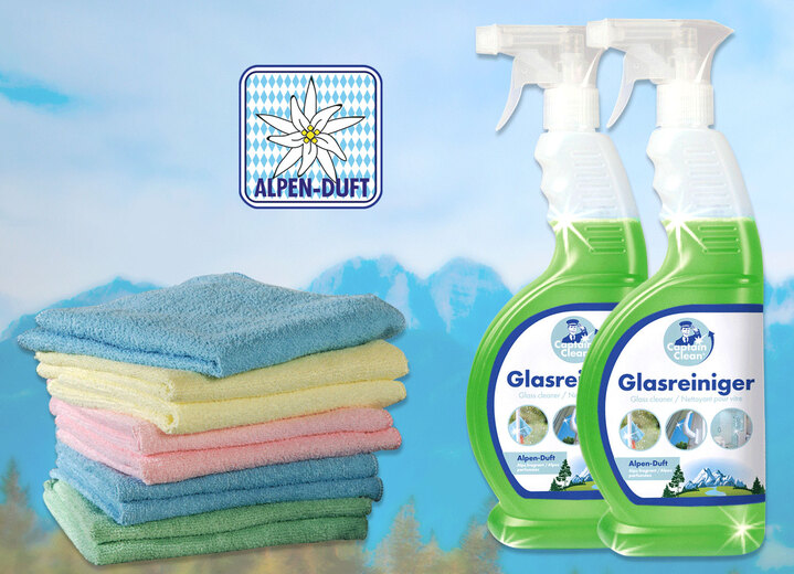 Reinigungshelfer & Reinigungsmittel - Glasreiniger-Set Alpenduft, in Farbe BUNT