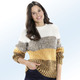 Pullover - Pullover in Grobstrick, in Größe L(44/46) bis XS(32/34), in Farbe CURRY-ECRU-MULTICOLOR – Farbe CURRY-ECRU-MULTICOLOR – Ansicht 2