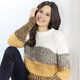 Pullover - Pullover in Grobstrick, in Größe L(44/46) bis XS(32/34), in Farbe CURRY-ECRU-MULTICOLOR – Farbe CURRY-ECRU-MULTICOLOR – Ansicht 1