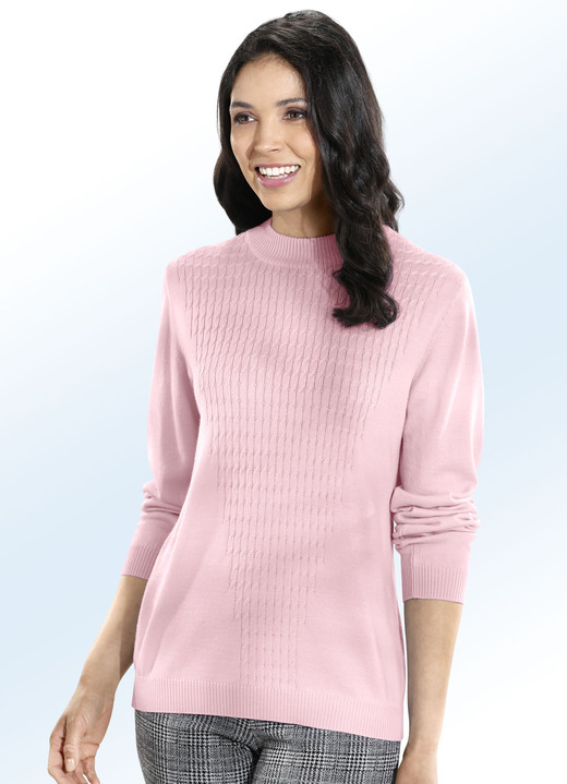 Pullover - Pullover mit Schurwolle, in Größe 036 bis 050, in Farbe BLEU Ansicht 3