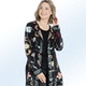 - Long-Strickjacke mit Floraldessin, in Größe 038 bis 054, in Farbe SCHWARZ-MULTICOLOR – Farbe SCHWARZ-MULTICOLOR – Ansicht 2