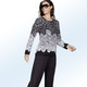 Pullover - Pullover aus weichem Material – Farbe SCHWARZ-ECRU – Ansicht 2 Pullover - Pullover aus weichem Material, in Größe 038 bis 052, in Farbe SCHWARZ-ECRU – Farbe SCHWARZ-ECRU – Ansicht 2