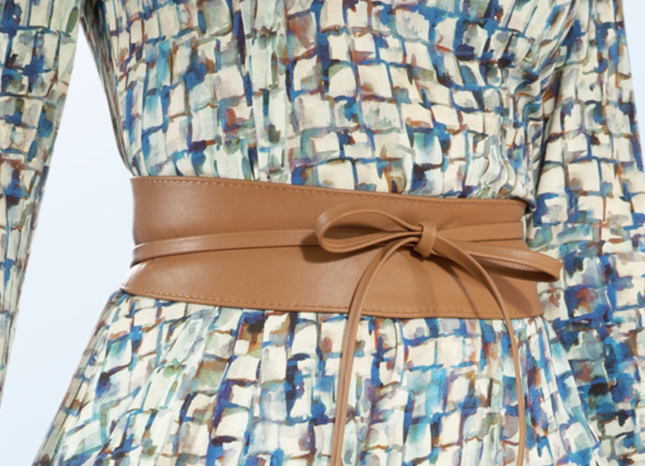 Sonstiges - Modischer Leder-Bindegürtel, 8 cm breit , in Farbe DUNKELBLAU Ansicht 7