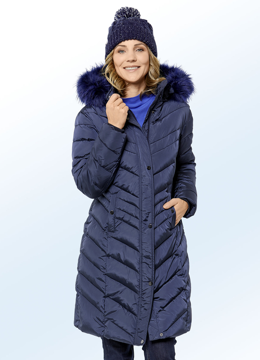 - Mantel mit 2-Wege-Reißverschluss, in Größe 034 bis 052, in Farbe NAVY Ansicht 2