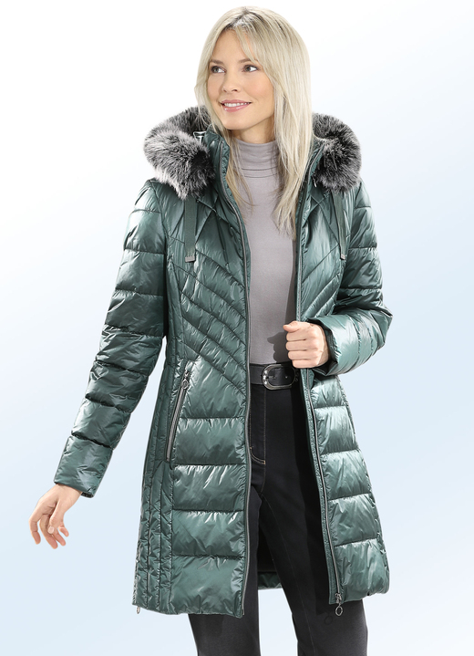 Jacken, Mäntel, Blazer - Kurzmantel mit Längssteppung Ansicht 2 Jacken, Mäntel, Blazer - Kurzmantel mit Längssteppung, in Größe 036 bis 052, in Farbe NAVY Ansicht 2