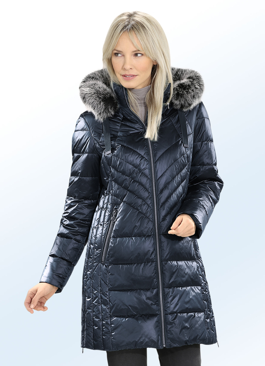 Jacken, Mäntel, Blazer - Kurzmantel mit Längssteppung, in Größe 036 bis 052, in Farbe NAVY Ansicht 1
