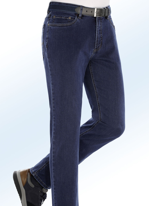 Hosen - Superstretch-Jeans von „Suprax“ in 4 Farben, in Größe 024 bis 060, in Farbe DUNKELBLAU Ansicht 1