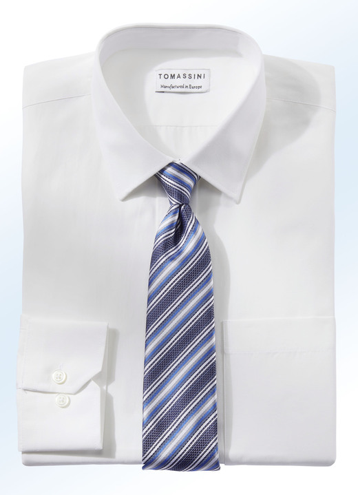 Hemden, Pullover & Shirts - Hemd mit Brusttasche in 5 Farben und 2 Ärmellängen, in Größe 038 bis 048, in Farbe SCHWARZ Ansicht 4