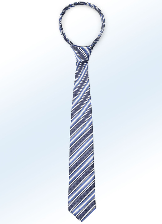 Accessoires    - Gestreifte Krawatte in 5 Farben, in Farbe ROYALBLAU Ansicht 1