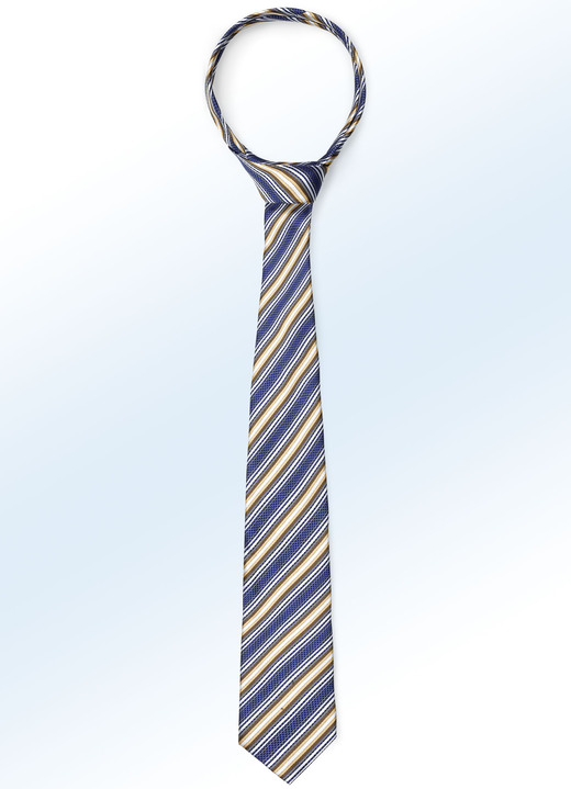 Accessoires    - Gestreifte Krawatte in 5 Farben, in Farbe ROYALBLAU Ansicht 2