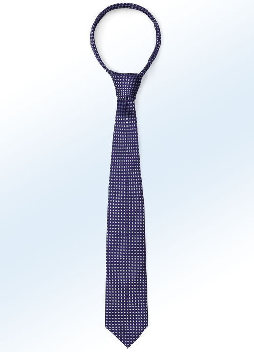 Accessoires    - Gemusterte Krawatte in 2 Farben, in Farbe MARINE Ansicht 2