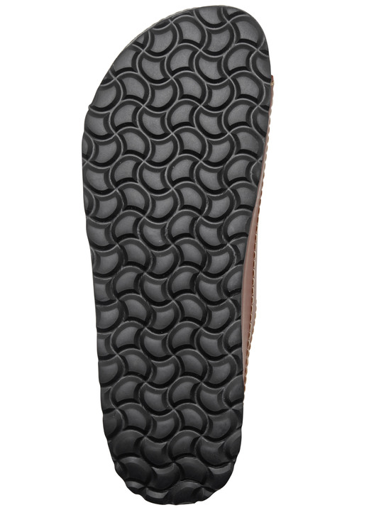 Mode - GINO GALANTE, klassische Herren-Pantoletten, aus Leder, in Größe 040 bis 046, in Farbe GRAU-SCHWARZ Ansicht 4