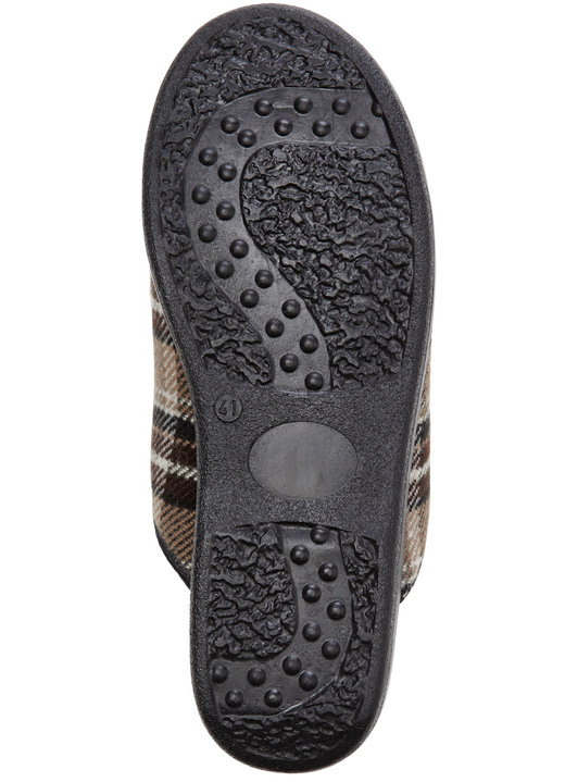 Hausschuhe - Zweierpack, gefütterte Herren-Hausschuhe, mit Wolle, in Größe 040 bis 046, in Farbe 1XBRAUN,1XBLAU Ansicht 6