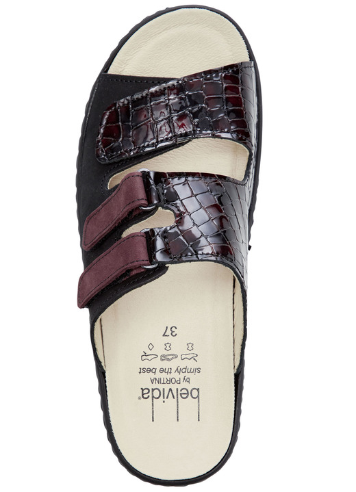 Komfortschuhe - ELENA EDEN, bequeme Damen-Pantoletten, Weite H, mt herausnehmbarem Fußbett, in Größe 036 bis 042, in Farbe MARINE-BUNT Ansicht 5