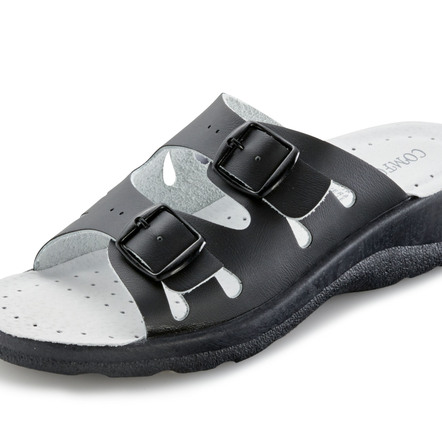 Set: Pantolette in Schwarz und Clog in Weiß
