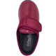 Hausschuhe - Pantoffel aus Elastik und Veloursmaterial, in Größe 036 bis 041, in Farbe BORDEAUX – Farbe BORDEAUX – Ansicht 3