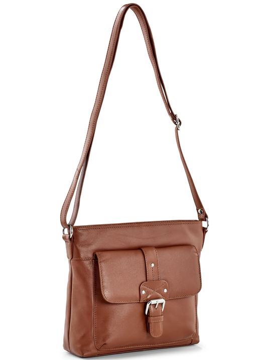 Taschen - Laurina Tasche aus Nappaleder, in Farbe COGNAC Ansicht 1