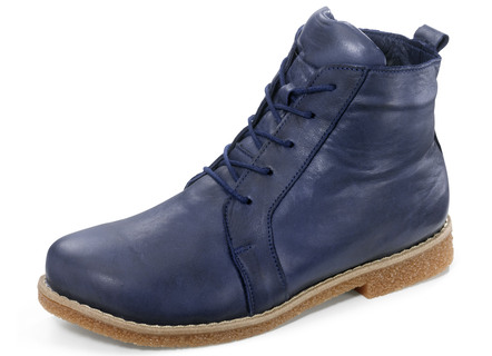 Schnür-Stiefeletten aus weichem Nappaleder