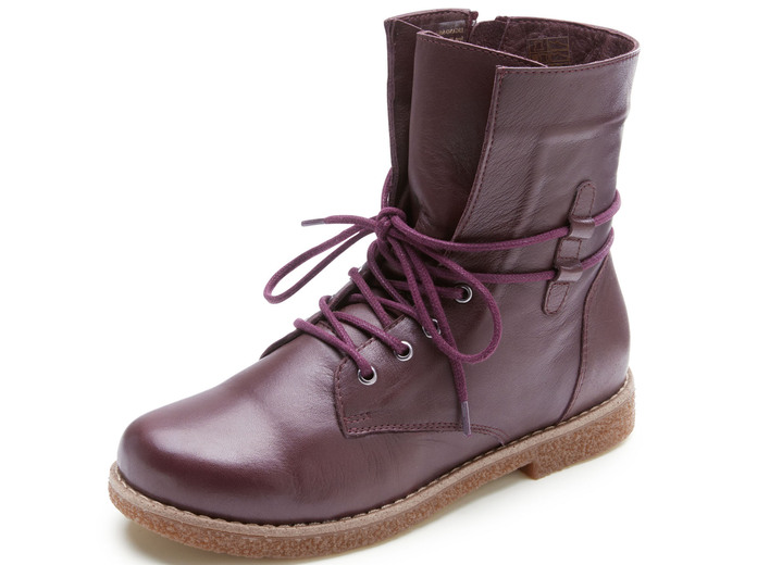 Stiefel & Stiefeletten - Andrea Conti Schnür-Stiefelette aus weichem Nappaleder, in Größe 036 bis 042, in Farbe BORDEAUX Ansicht 1