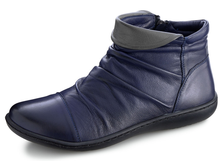 - Bootie mit umschlagbarem Kragen, in Größe 036 bis 042, in Farbe BLAU-GRAU Ansicht 1