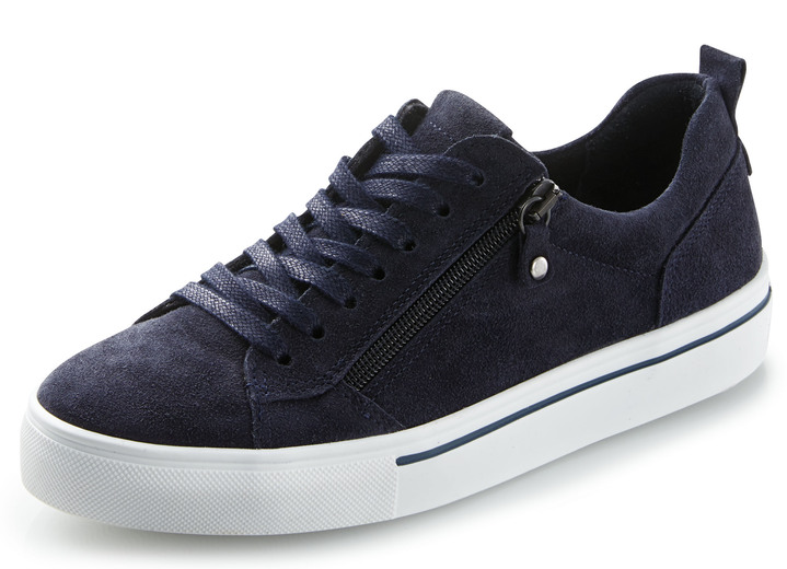 - Toosoft Sneaker aus Veloursleder, in Größe 036 bis 042, in Farbe MARINE Ansicht 1