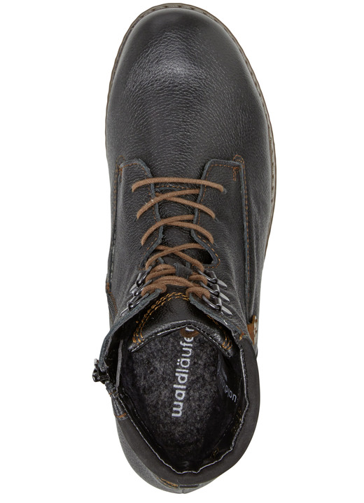 Komfortschuhe - Waldläufer Schnür-Stiefelette mit Warmfutter aus reiner Baumwolle, in Größe 4 1/2 bis 9, in Farbe SCHWARZ Ansicht 3