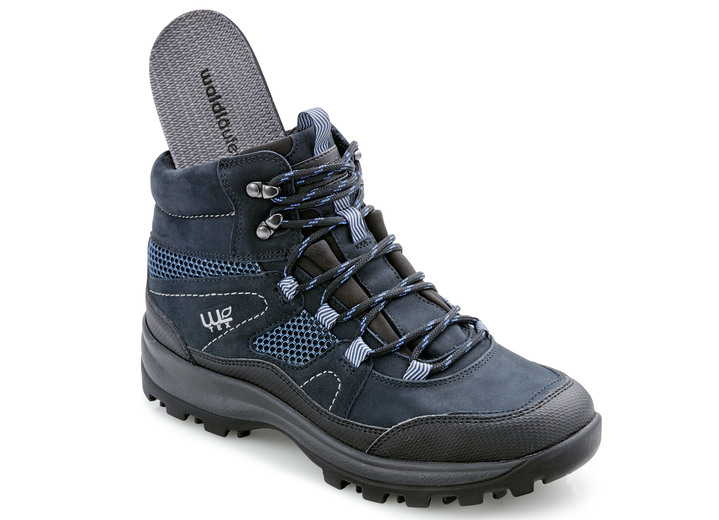 Komfortschuhe - Waldläufer Schnür-Stiefelette mit Klimamembrane, in Größe 4 1/2 bis 9, in Farbe BLAU Ansicht 2