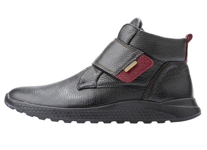 Komfortschuhe - Waldläufer, bequeme Damen-Stiefeletten, Weite H, mit herausnehmbarem Fußbett, in Größe 4 1/2 bis 9, in Farbe SCHWARZ-ROT Ansicht 5