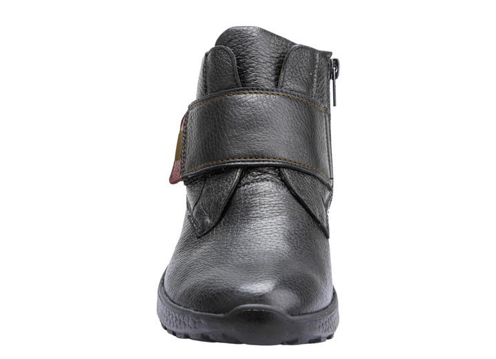 Komfortschuhe - Waldläufer, bequeme Damen-Stiefeletten, Weite H, mit herausnehmbarem Fußbett, in Größe 4 1/2 bis 9, in Farbe SCHWARZ-ROT Ansicht 8