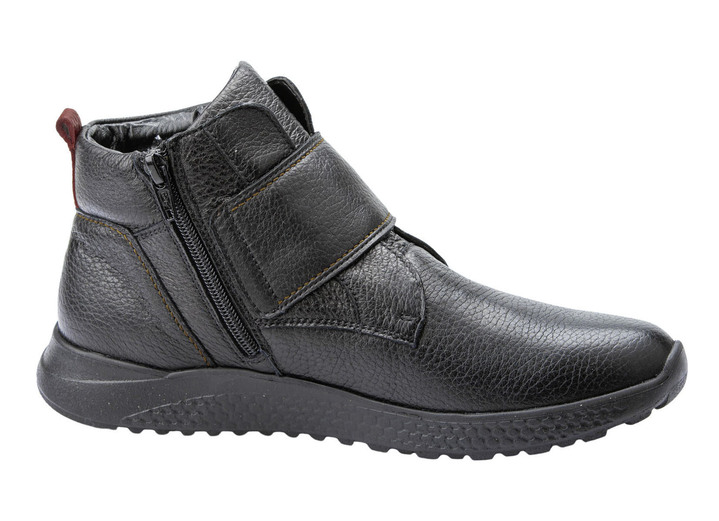 Komfortschuhe - Waldläufer, bequeme Damen-Stiefeletten, Weite H, mit herausnehmbarem Fußbett, in Größe 4 1/2 bis 9, in Farbe SCHWARZ-ROT Ansicht 7