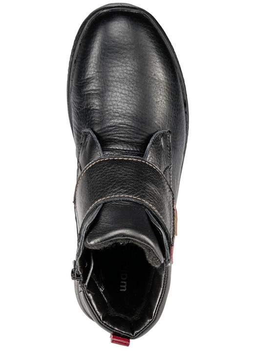 Komfortschuhe - Waldläufer, bequeme Damen-Stiefeletten, Weite H, mit herausnehmbarem Fußbett, in Größe 4 1/2 bis 9, in Farbe SCHWARZ-ROT Ansicht 3