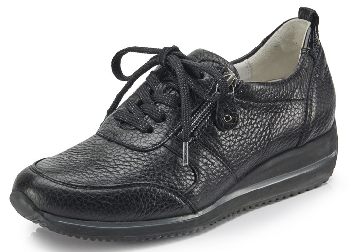 Komfortschuhe - Waldläufer, leichte Damen-Sneaker, Weite H, mit herausnehmbarem Fußbett, in Größe 3 1/2 bis 8, in Farbe SCHWARZ Ansicht 1