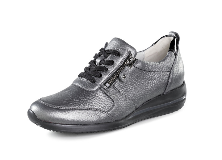 Komfortschuhe - Waldläufer, leichte Damen-Sneaker, Weite H, mit herausnehmbarem Fußbett, in Größe 3 1/2 bis 8, in Farbe ALTSILBER Ansicht 1