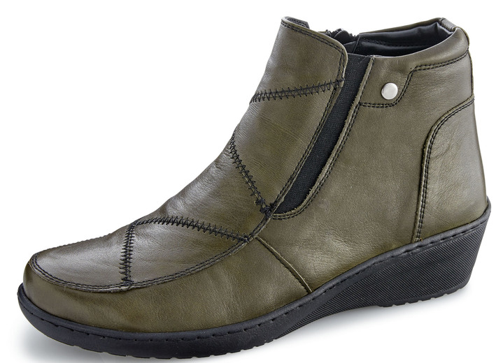 Komfortschuhe - Gemini, bequeme Damen-Boots, Weite H, mit herausnehmbarem Fußbett, in Größe 036 bis 042, in Farbe SCHWARZ Ansicht 7