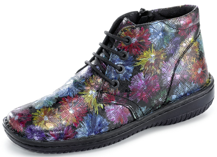 Komfortschuhe - ELENA EDEN, schicke Damen-Boots, Weite G, mit herausnehmbarem Fußbett, in Größe 036 bis 042, in Farbe SCHWARZ Ansicht 3