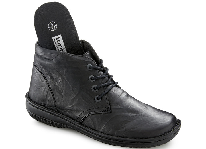 Komfortschuhe - ELENA EDEN, schicke Damen-Boots, Weite G, mit herausnehmbarem Fußbett, in Größe 036 bis 042, in Farbe SCHWARZ Ansicht 2