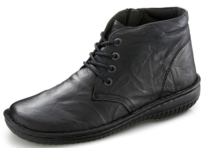 Komfortschuhe - ELENA EDEN, schicke Damen-Boots, Weite G, mit herausnehmbarem Fußbett, in Größe 036 bis 042, in Farbe SCHWARZ Ansicht 1